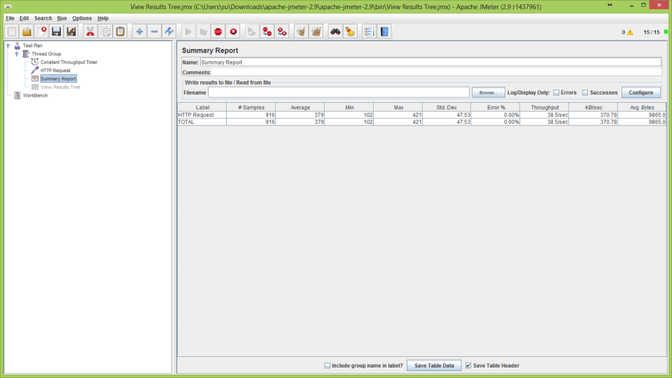 AppHostHttpListenerBase JMeter JMeter Results for AppHostHttpListenerBase